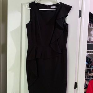 black dress with frill